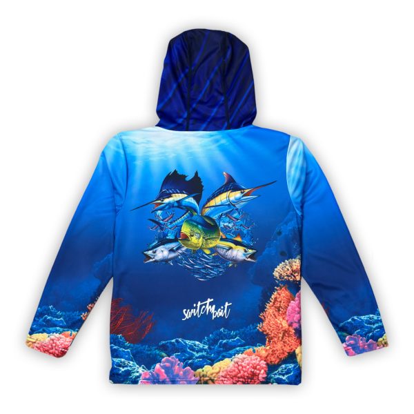 Kids Fishing Shirt | Reef design | UPF 50+ Sun Protection |