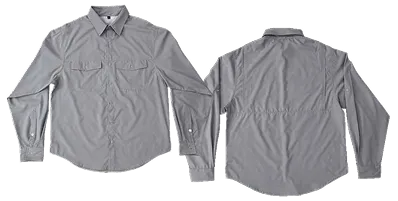 Grey Custom Fishing Shirt Swatch Layout